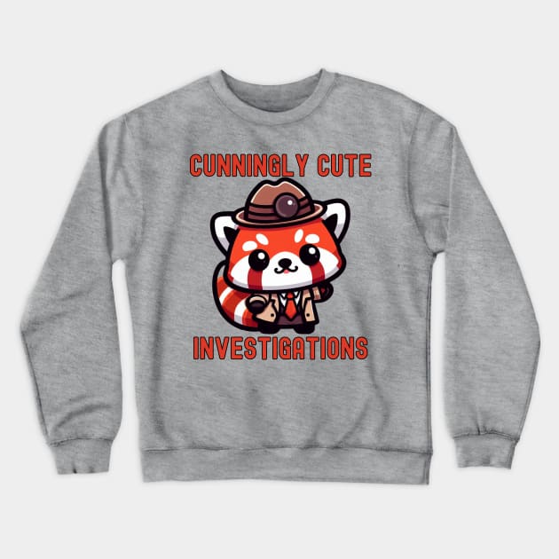 Red panda  detective investigator Crewneck Sweatshirt by Japanese Fever
